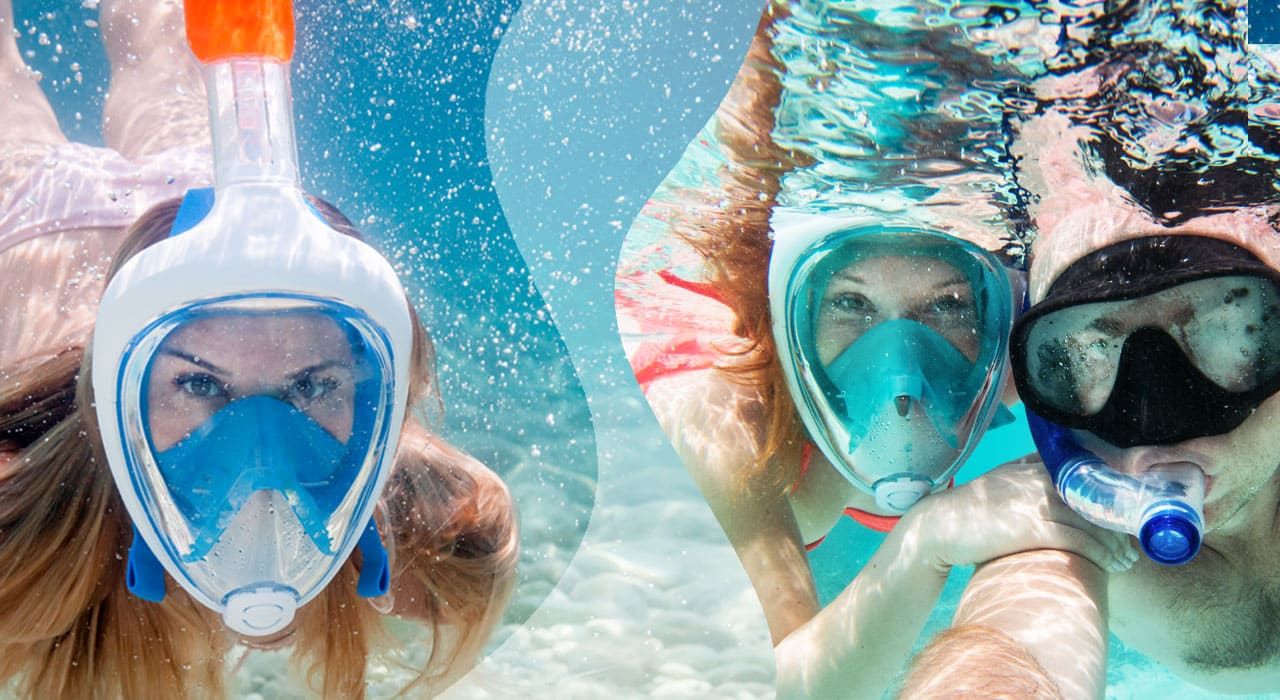 Oceanic Adult Snorkeling Set Snorkel Mask Flippers Bag Size Large / XL for  sale online