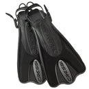 Used Cressi Palau Saf Open Heel Fins - Black/Titanuim - L/XL - DIPNDIVE