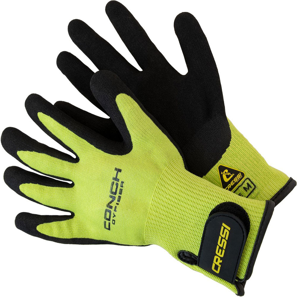 Cressi Conch Dyfiber Gloves (Blue, Medium)