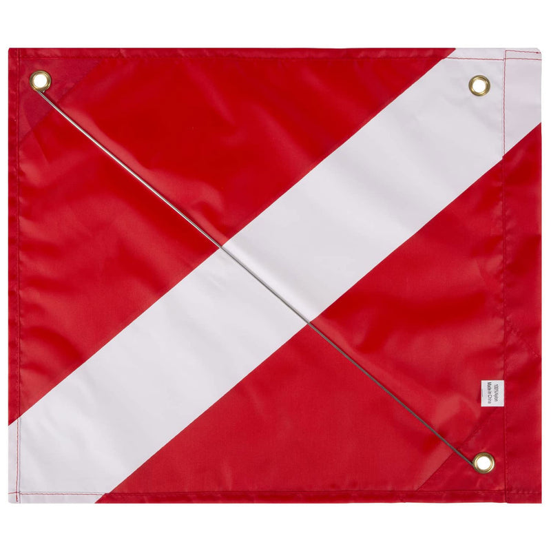 Trident 14 x 16 Inch With Stiffener and Grommets Slip On Nylon Diver Flag - DIPNDIVE