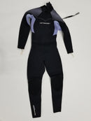 Used Henderson 5mm Women's Thermoprene Pro Back Zip Wetsuit, Black / Lavender, Size: 4 - DIPNDIVE