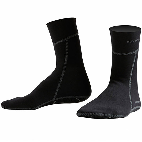Open Box ScubaPro Hybrid Socks with Non - slip Sole - Black - XXSmall - DIPNDIVE