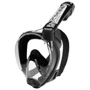 Used Cressi Duke Dry Full Face Mask, Black/Black, Size: Medium/Large - DIPNDIVE