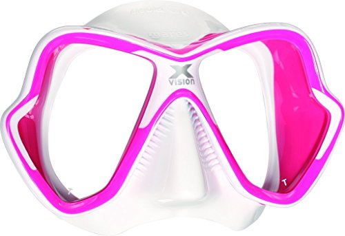 Used Mares X-Vision Liquid Skin Dive Mask, Pink/White - DIPNDIVE