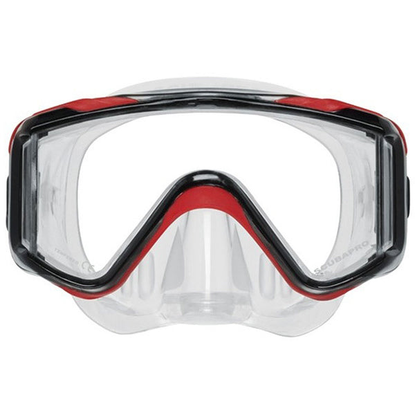 Open Box ScubaPro Crystal VU Plus Mask - Red / Grey - DIPNDIVE