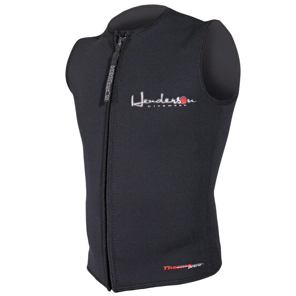 Used Henderson Man 3mm Thermoprene Zipper Vest Scuba Diving Wetsuit, Size: X-Large - DIPNDIVE