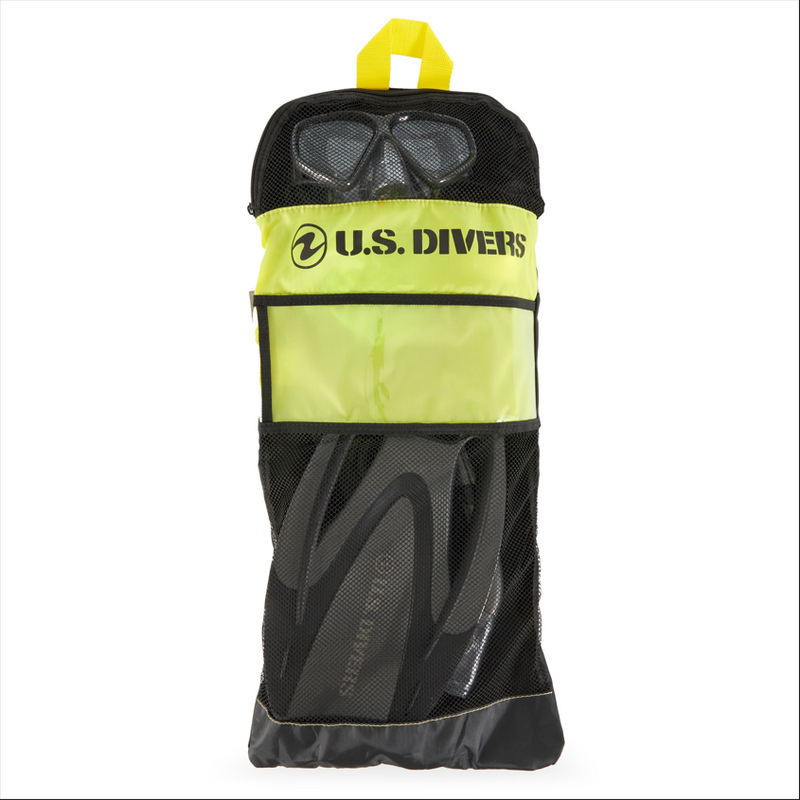 Open Box U.S. Divers Adult Cozumel Mask / Seabreeze II Snorkel / ProFlex Fins / Gear Bag Set / ML / 8 - 9.5 - DIPNDIVE
