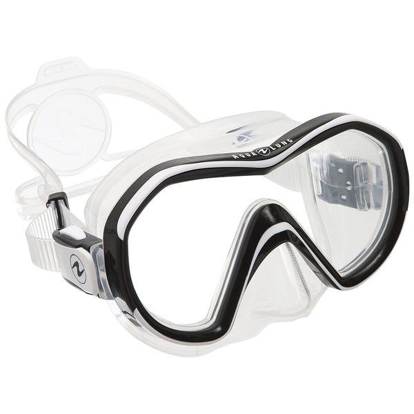 Open Box Aqua Lung Reveal X1 Dive Mask, Color: Clear/White/Clear - DIPNDIVE