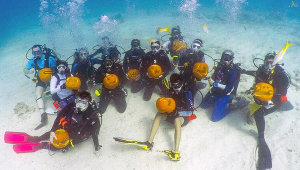 Underwater Pumpkin Carving - Halloween Tradition for Scuba Divers