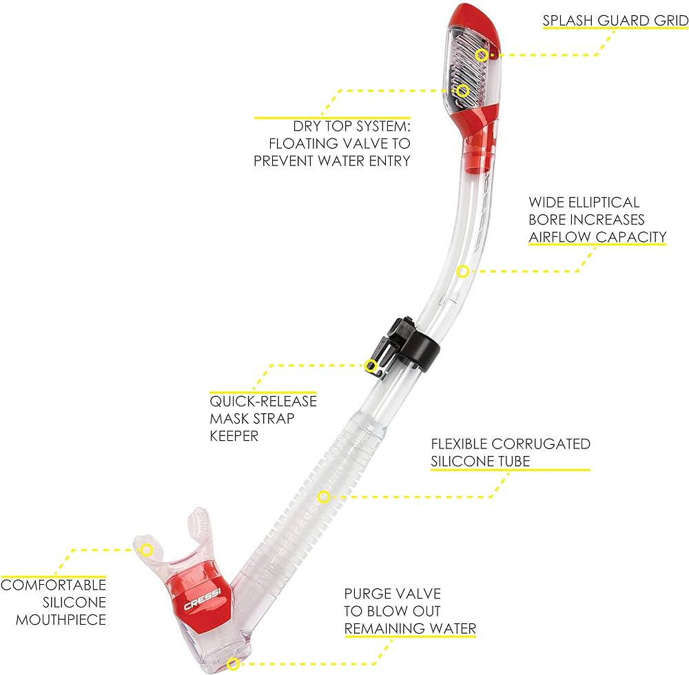 Cressi Supernova Dry Adult Size Snorkel