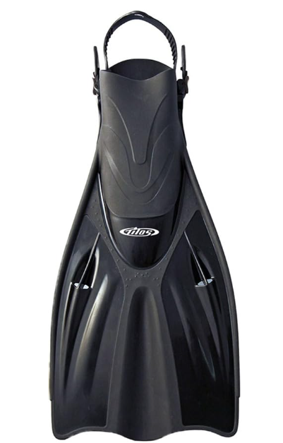 Used Tilos Getaway Open Heel Fins-Black-MDXLG