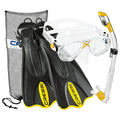 Cressi Marea Mask - Supernova Dry Snorkel - Palau SAF Fins Snorkel Set - DIPNDIVE