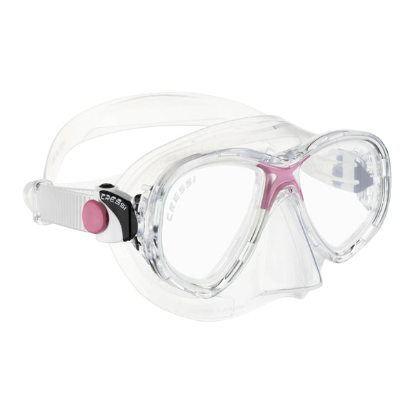 Used Cressi Marea JR Dive Mask, Clear/Pink