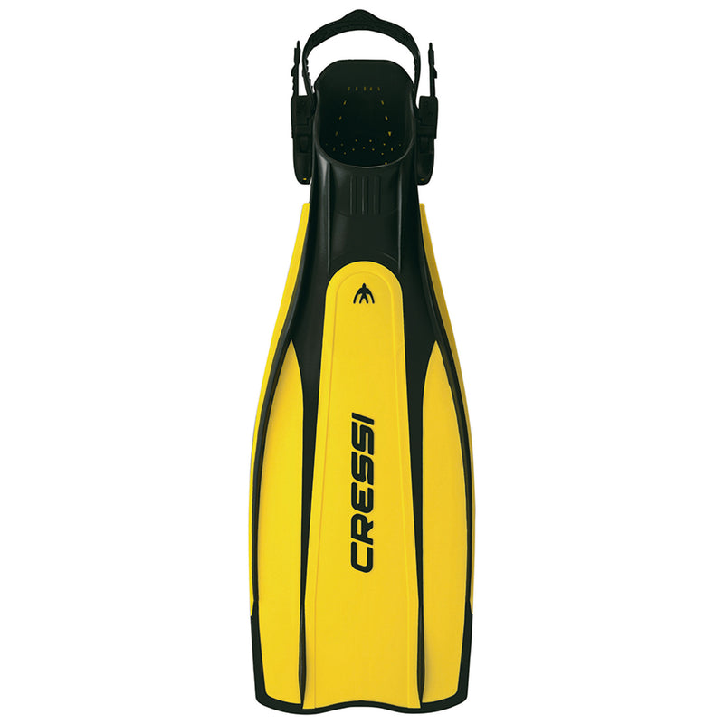 Used Cressi Pro Light Open Heel Scuba Dive Fins - Yellow - X-Large - DIPNDIVE
