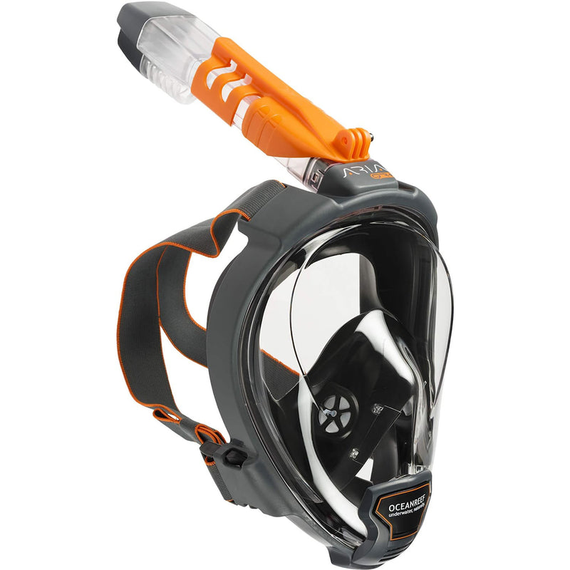 Open Box Ocean Reef ARIA QR+ Full Face Snorkeling Mask, Black, Size: Small / Medium