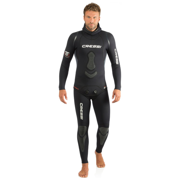 Open Box Cressi 7mm Apnea Freediving Spearfishing Wetsuit - Black - 2X-Large/6