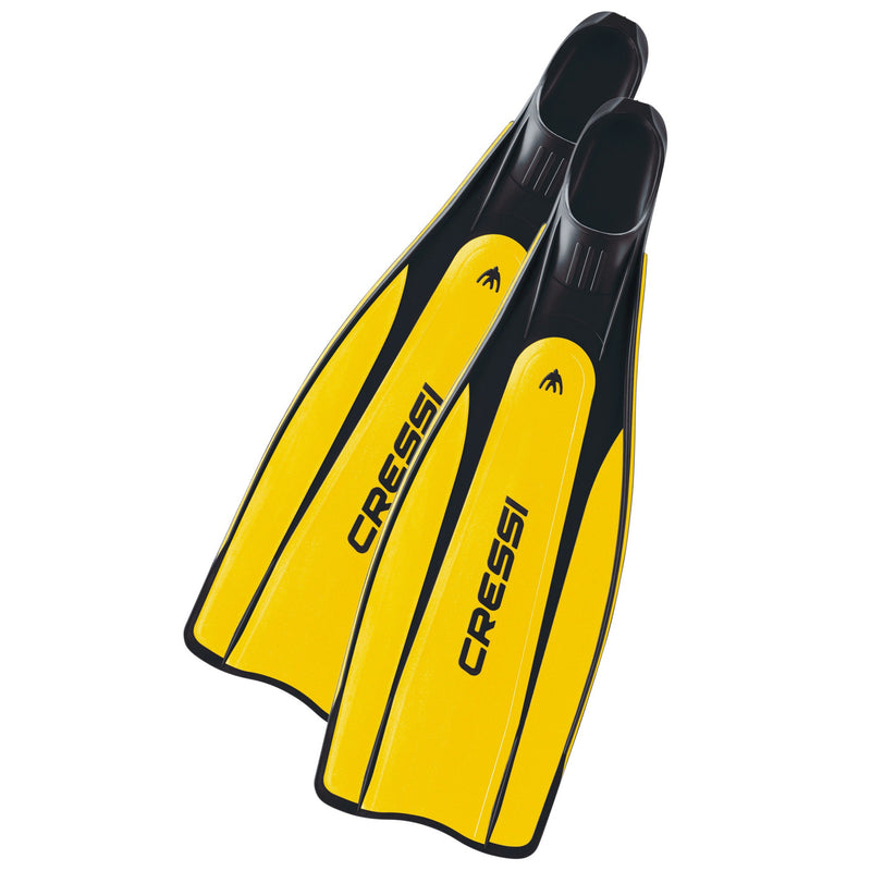 Used Cressi Pro Star Full Foot Fins - Yellow - 45/46