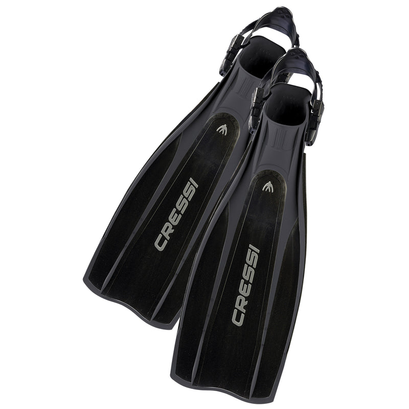 Used Cressi Pro Light Open Heel Scuba Dive Fins - Black, Size: XX-Large - DIPNDIVE