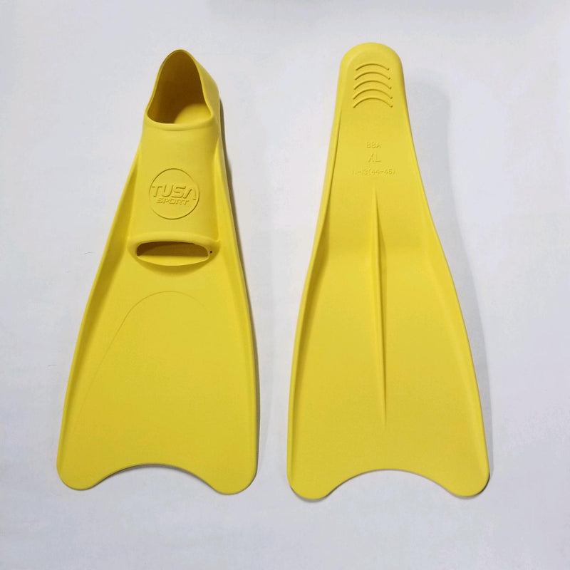 Open Box Tusa Sport Full Foot Rubber Scuba Dive Fins - Yellow - X-Large - US:11-13 - DIPNDIVE