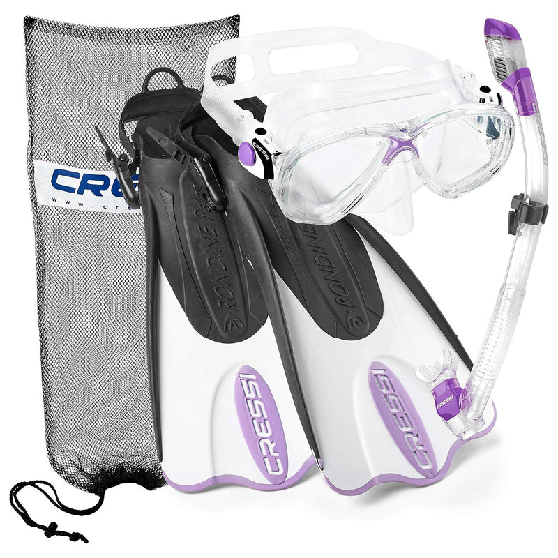 Cressi Marea Mask - Supernova Dry Snorkel - Palau SAF Fins Snorkel Set - DIPNDIVE