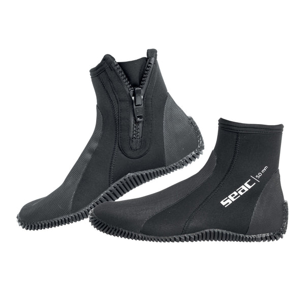 Used Seac 5 mm Regular Neoprene Short Diving Boots, Size: Small