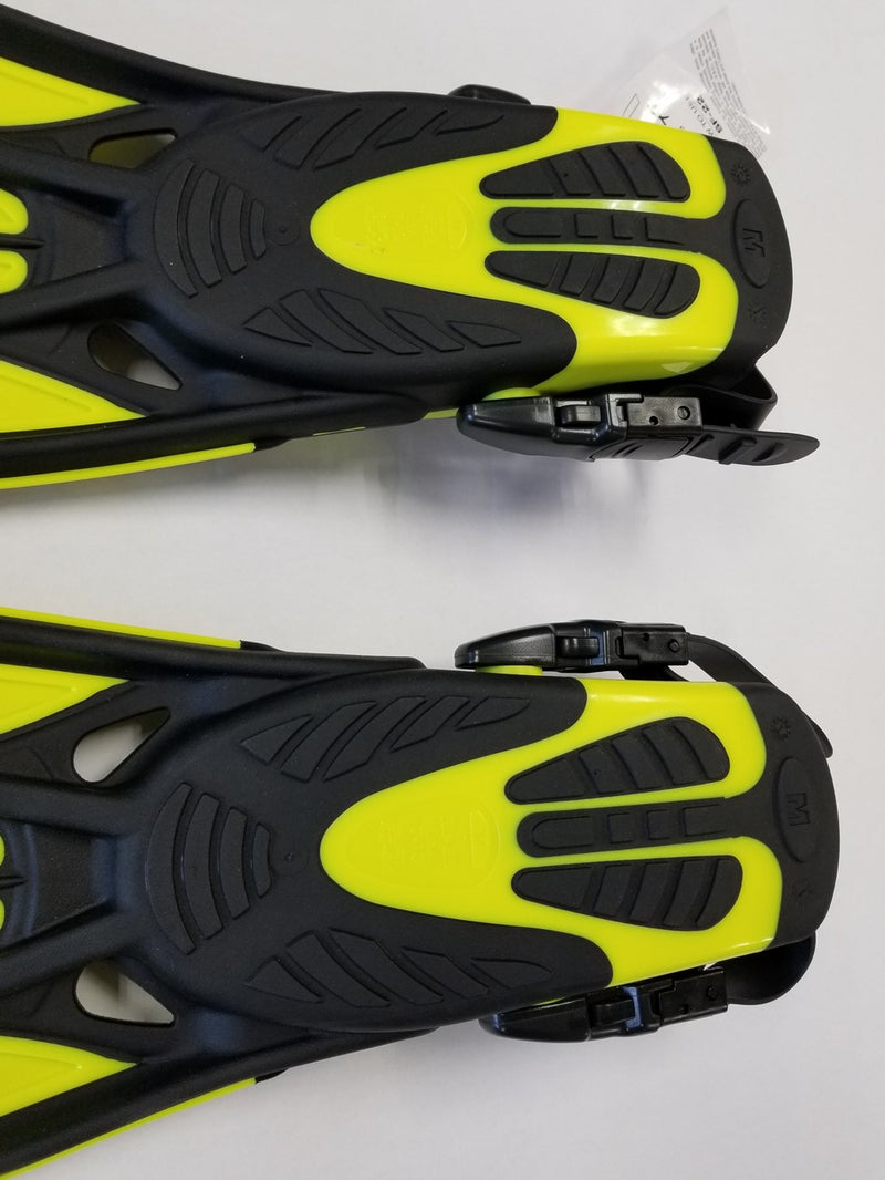 Open Box Tusa Open Heel Solla Dive Fins-Yellow-Medium - DIPNDIVE