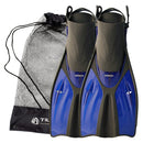 Used Tilos Getaway Open Heel Fins-Blue-MDXLG - DIPNDIVE