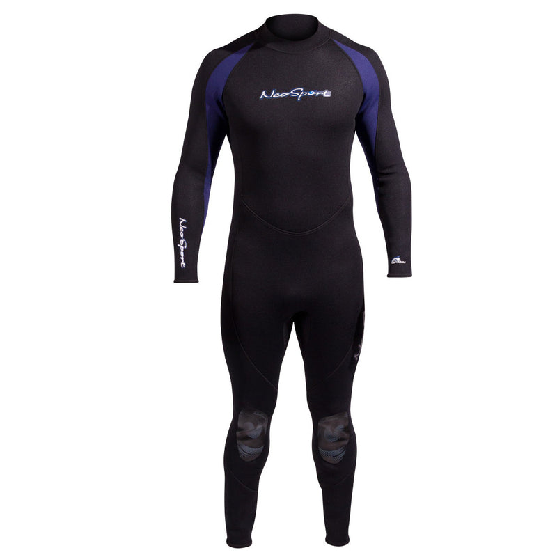 Open Box NeoSport 5mm Men’s Neoprene Backzip Jumpsuits-Black/Blue-Small - DIPNDIVE