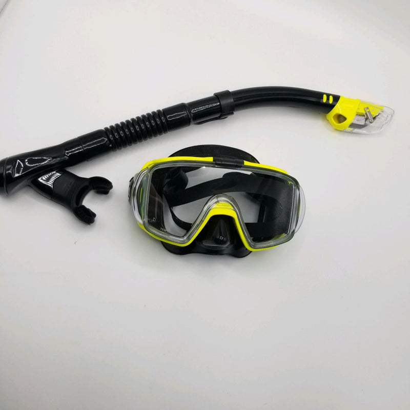 Open Box Tusa Visio Tri-Ex Adult Combo - Flash Yellow/Black - DIPNDIVE