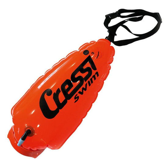 Cressi Floating Swim Buoy - Personal Belongings Pocket - Adjustable Waist Strap - DIPNDIVE
