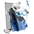 Cressi Pano 3 Mask - Supernova Dry Snorkel - Palau SAF Fins Snorkel Set - DIPNDIVE