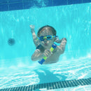 Zoggs Kids' Little Super Seal Swim Goggles Blue/Yellow - Clear Lens - DIPNDIVE