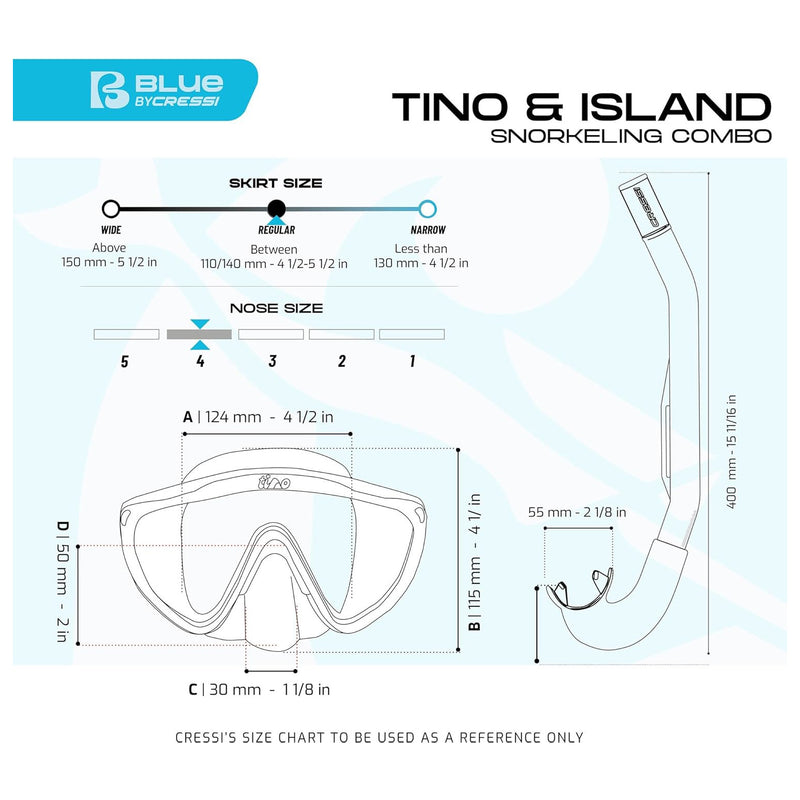 Cressi Tino Island 2.0 Snorkeling Combo Set - DIPNDIVE