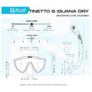 Cressi Tinetto Iguana Dry Snorkeling Combo Set - DIPNDIVE