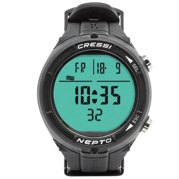Open Box Cressi Nepto Scuba Diving Computer - Blue - DIPNDIVE