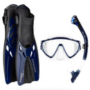 Cressi Adventure Snorkeling Set - Tino Mask, Scilla Snorkel, Tonga Fins - DIPNDIVE