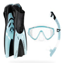 Cressi Adventure Snorkeling Set - Tino Mask, Scilla Snorkel, Tonga Fins - DIPNDIVE