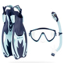Cressi Tinetto Rocks Dry Snorkeling Set - Tinetto Mask, Iguana Dry Snorkel, Rocks Fins - DIPNDIVE