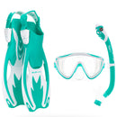 Cressi Tinetto Rocks Dry Snorkeling Set - Tinetto Mask, Iguana Dry Snorkel, Rocks Fins - DIPNDIVE