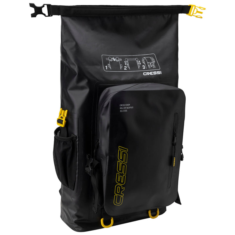 Cressi Venom Dry Rolltop Scuba Dive Backpack - DIPNDIVE