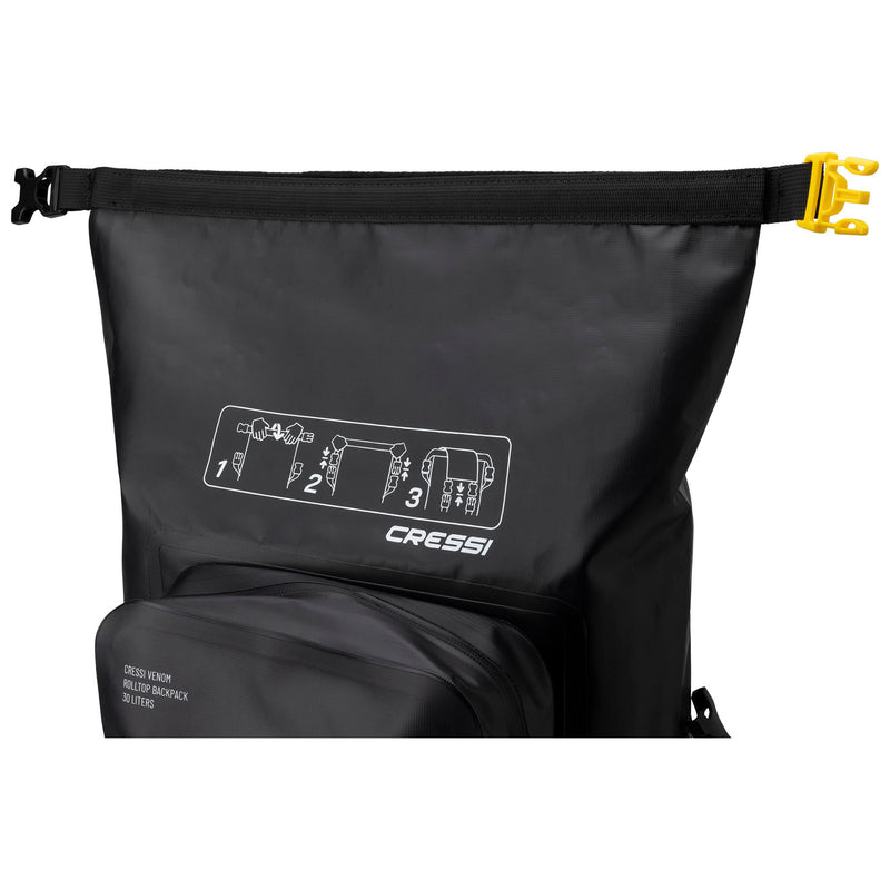 Cressi Venom Dry Rolltop Scuba Dive Backpack - DIPNDIVE