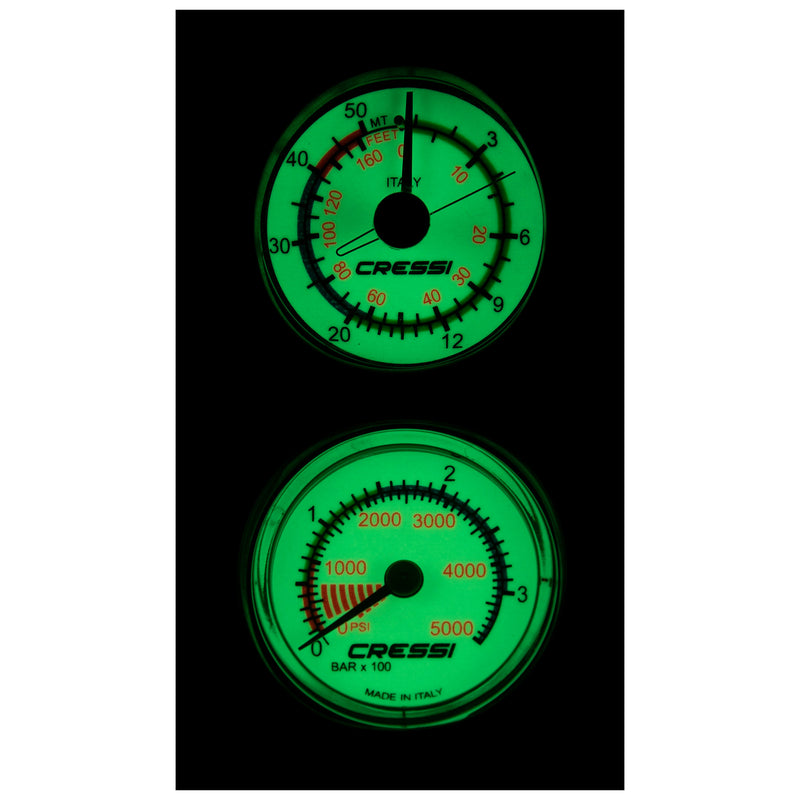 Cressi DP2 Scuba Diving MiniConsole – Global Fluo