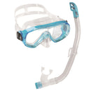 Used Cressi Ondina Mask And Top Snorkel Combo Set - Clear/Aquamarine - DIPNDIVE