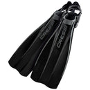 Used Cressi Frog Open Heel Scuba Diving Fins - Black - Medium/Large US M:9-11 / W:10-12 - DIPNDIVE