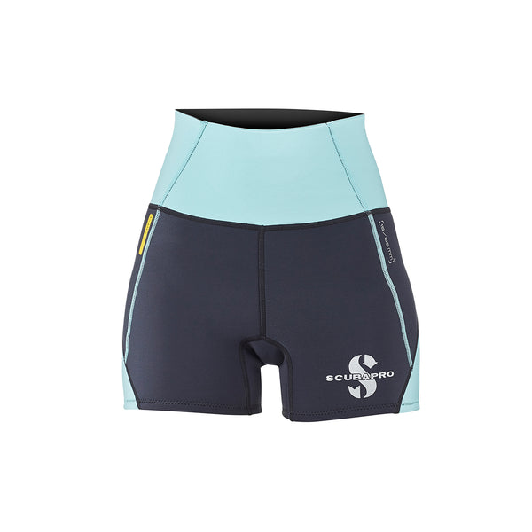 Used ScubaPro Women's 1.5mm Everflex Shorts, Teal, Size: Medium - DIPNDIVE