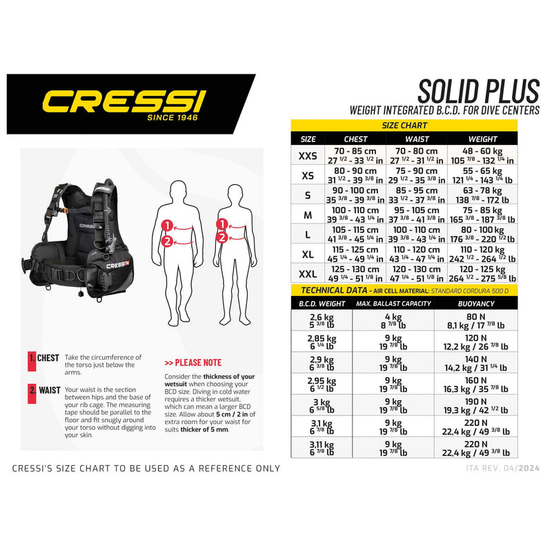 Cressi Solid Plus Scuba Diving BCD