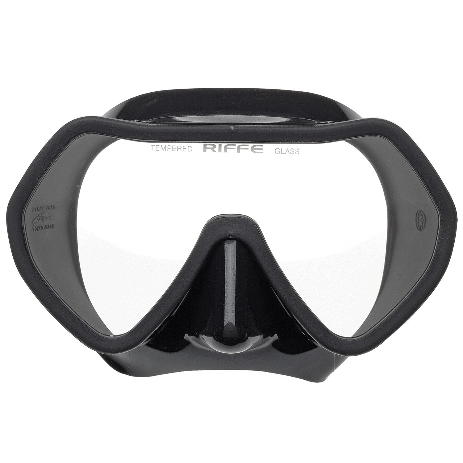 Used Riffe Frameless Clear Lens Scuba Dive Mask | DIPNDIVE