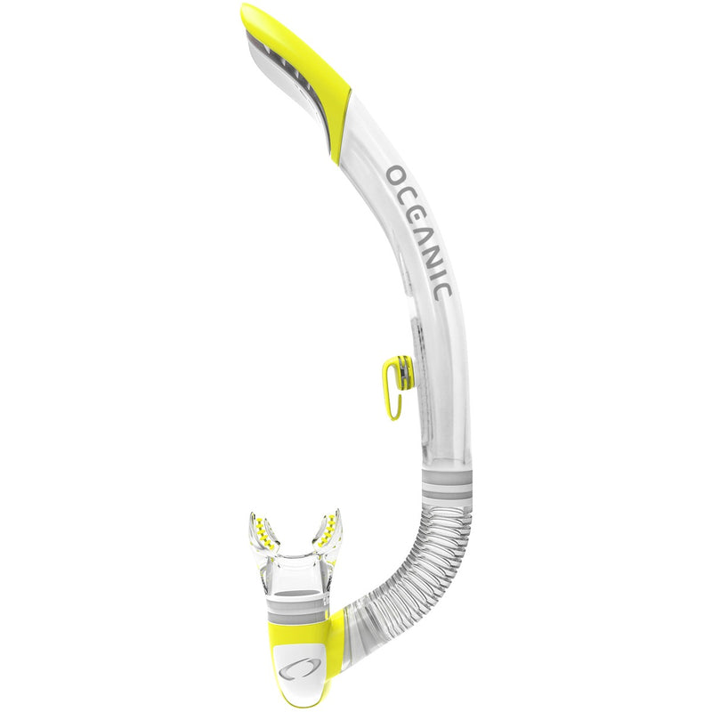 Used Oceanic Ultra SD Diving Snorkel - Clear / Yellow - DIPNDIVE