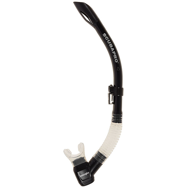 Used ScubaPro Escape Semi-Dry Scuba Dive Snorkel-Black - DIPNDIVE