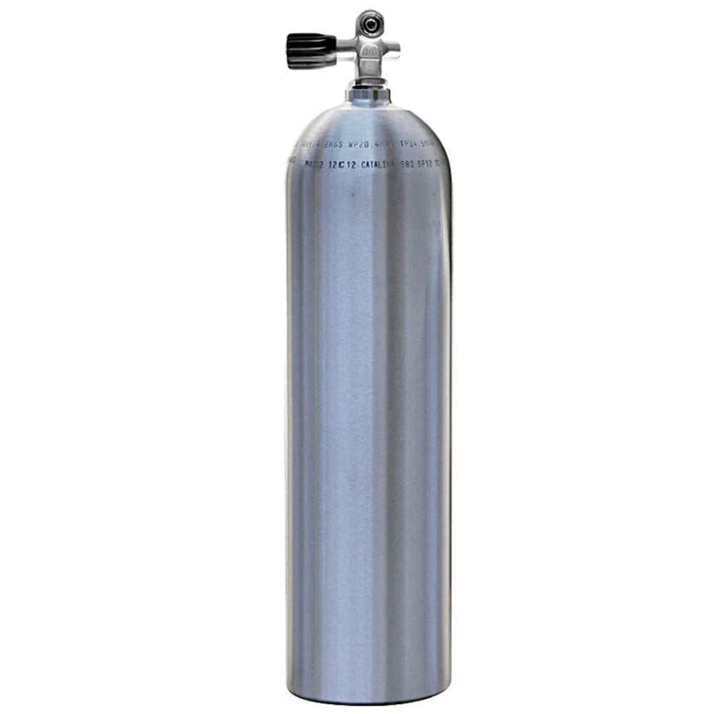 Catalina Cylinders 80 cf Aluminum Scuba Tank With Universal SSV-C-48P Valve (3000 PSI) - DIPNDIVE